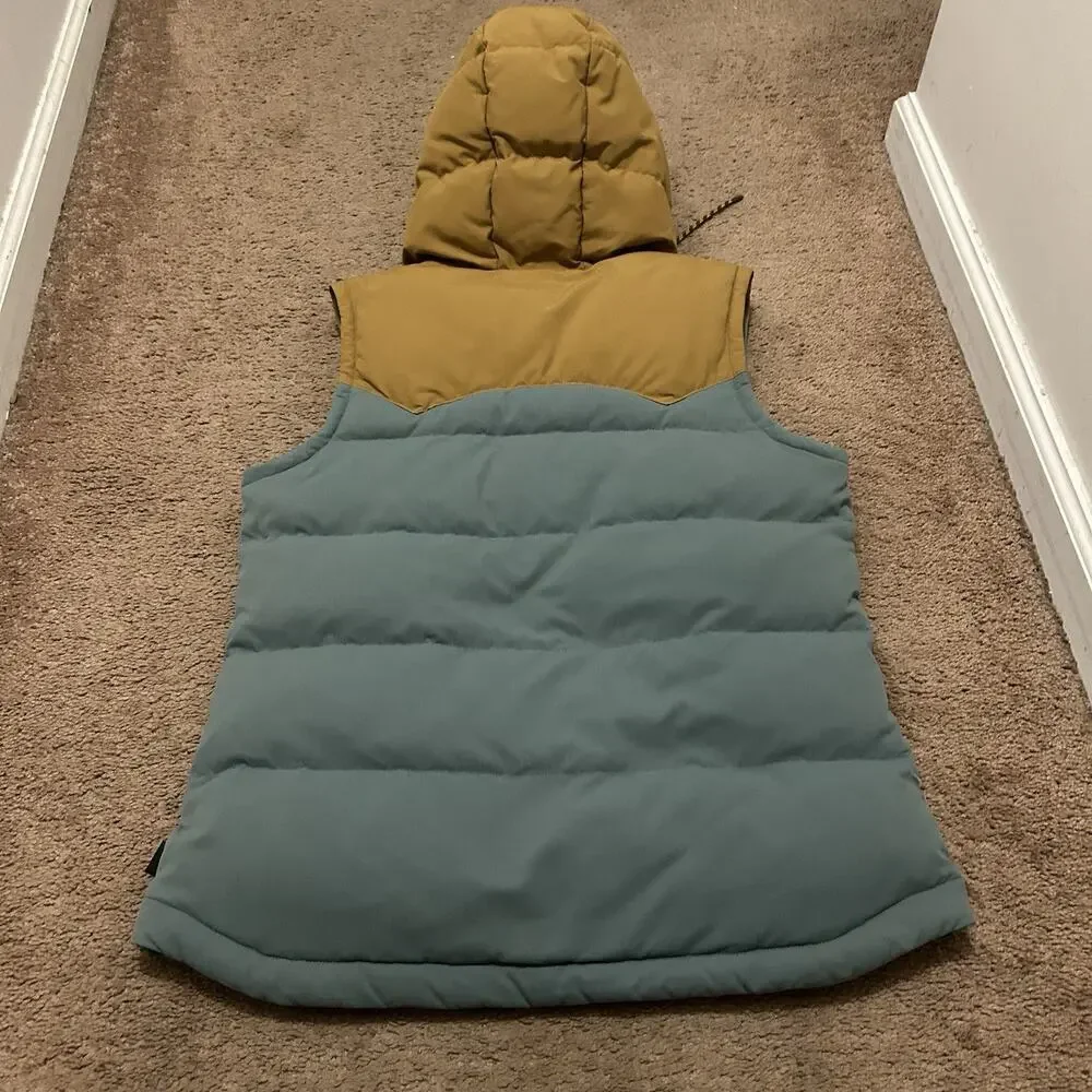 Patagonia Women’s Bivy Hooded Down Vest Size Large Cute Lining - Picture 7 of 7